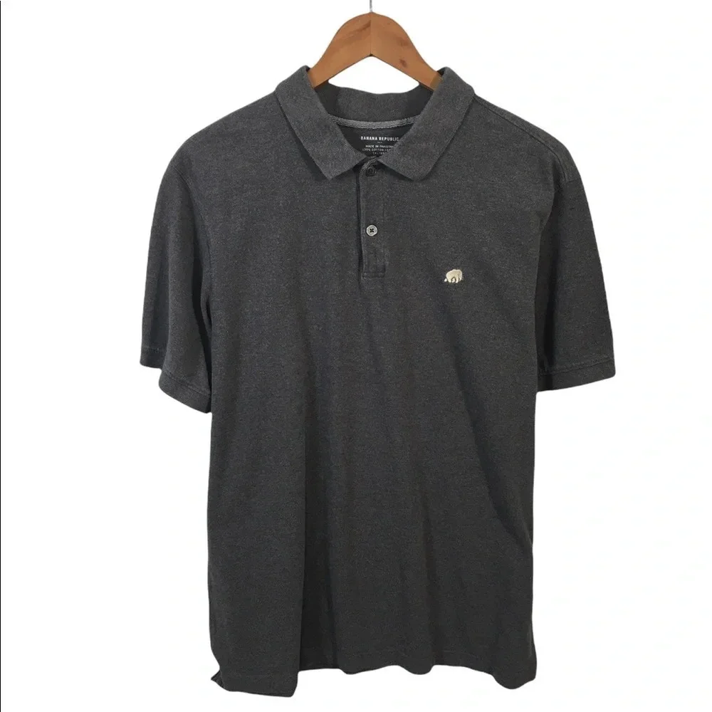 PO450 Men’s Banana Republic brand Preppy Polo Shirt XL